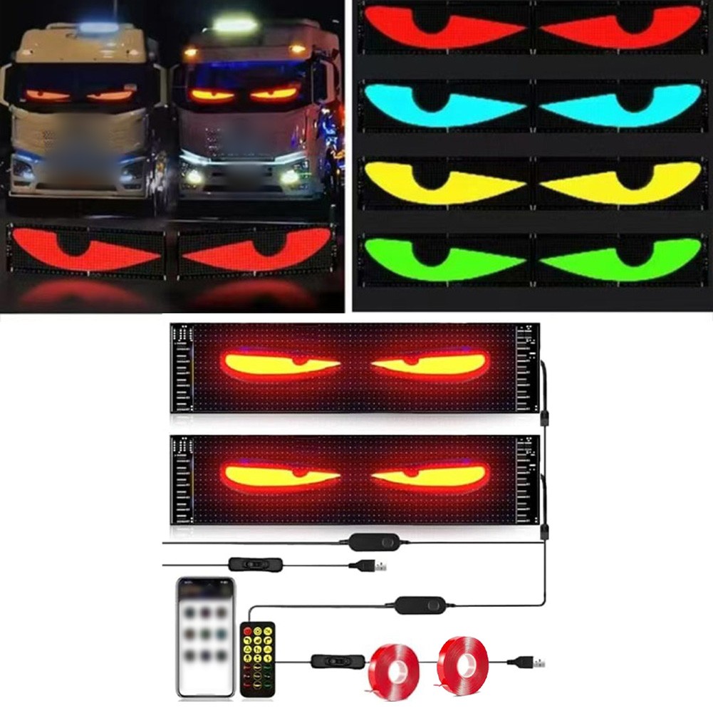 Luz de pantalla LED personalizable 2 piezas para automóviles con funciones de control de aplicaciones - Imagen 7 de 7