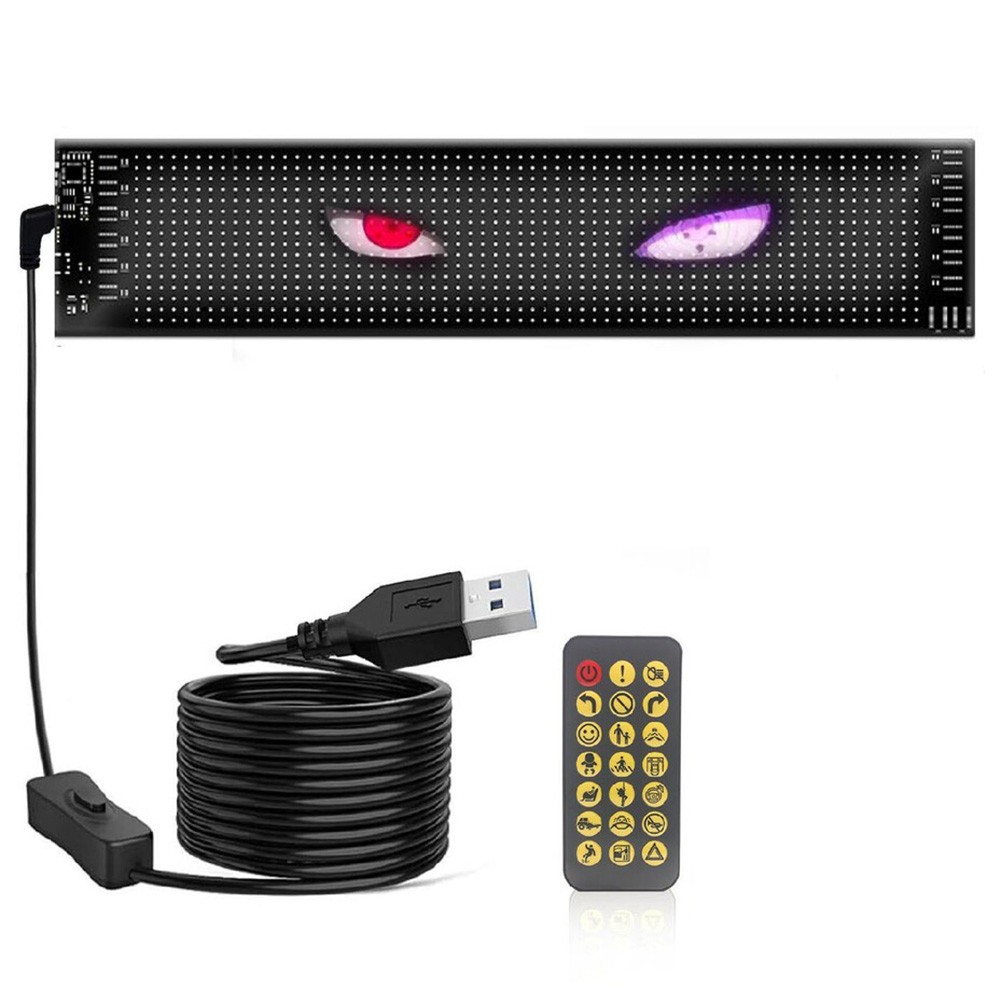 Vibrant LED Display for Cars Remote Control Programmable Content Options - Picture 1 of 8