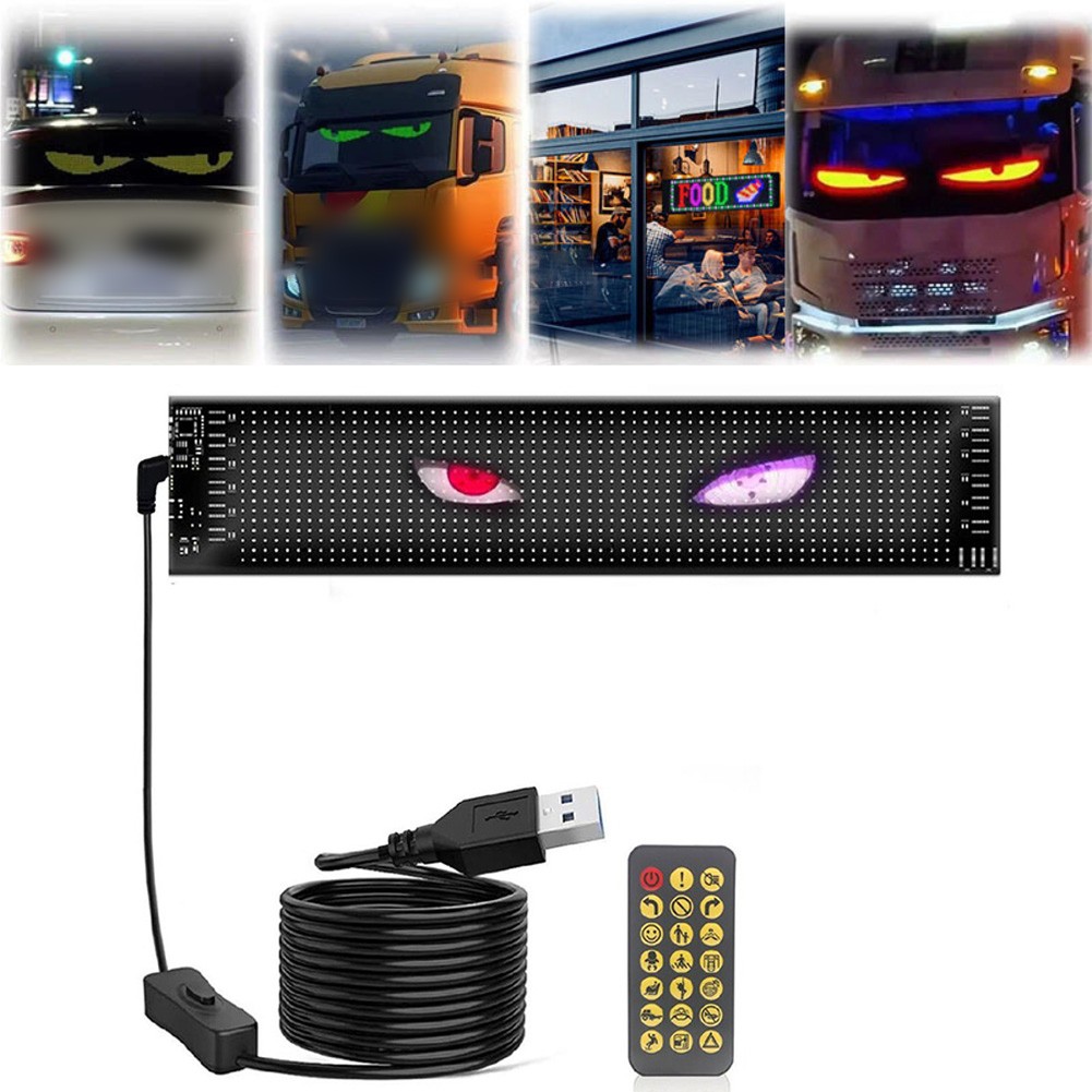 Vibrant LED Display for Cars Remote Control Programmable Content Options - Picture 7 of 8