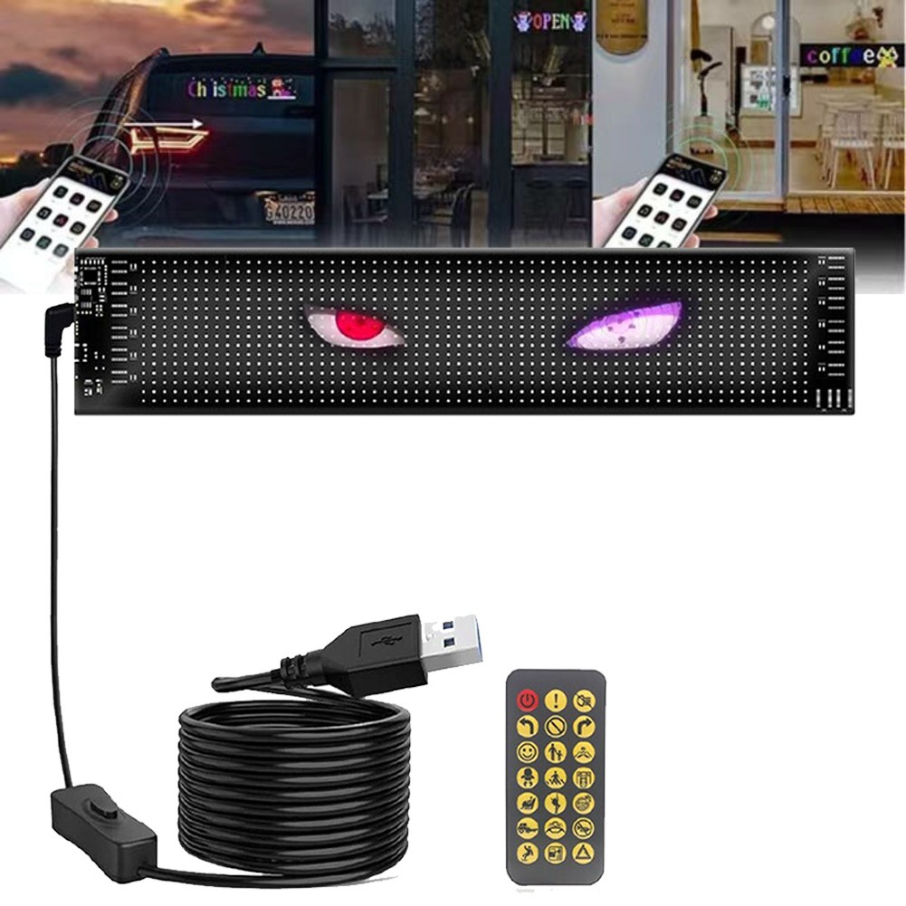 Vibrant LED Display for Cars Remote Control Programmable Content Options - Picture 3 of 8