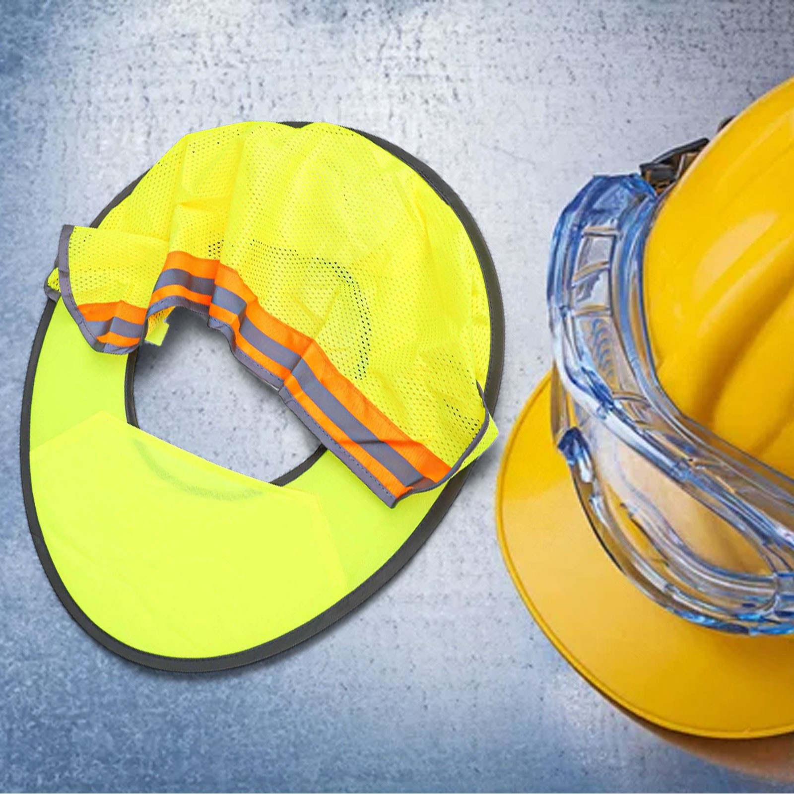 Reflective Construction Helmet with Sunshade for Enhanced Visibility Outdoors