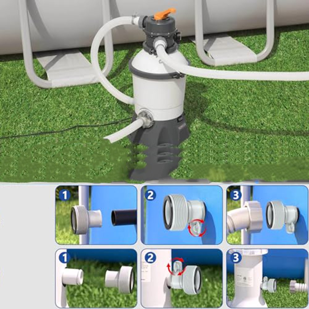 For Intex Pool Hose Adapter 125 to 15 Inch Includes Complete Installation Kit