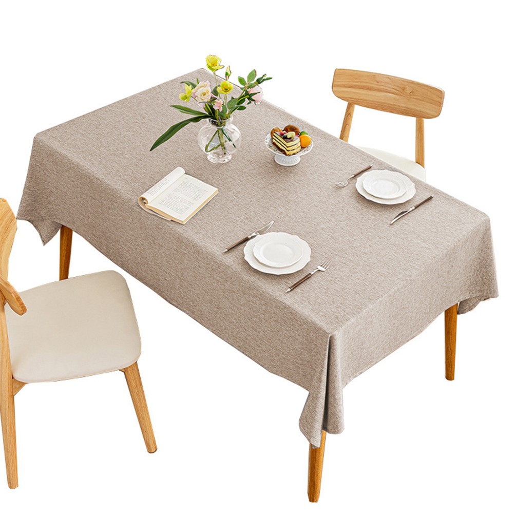 User Friendly Cotton Linen Tablecloth for Rectangular For Dining Tables - Picture 7 of 35