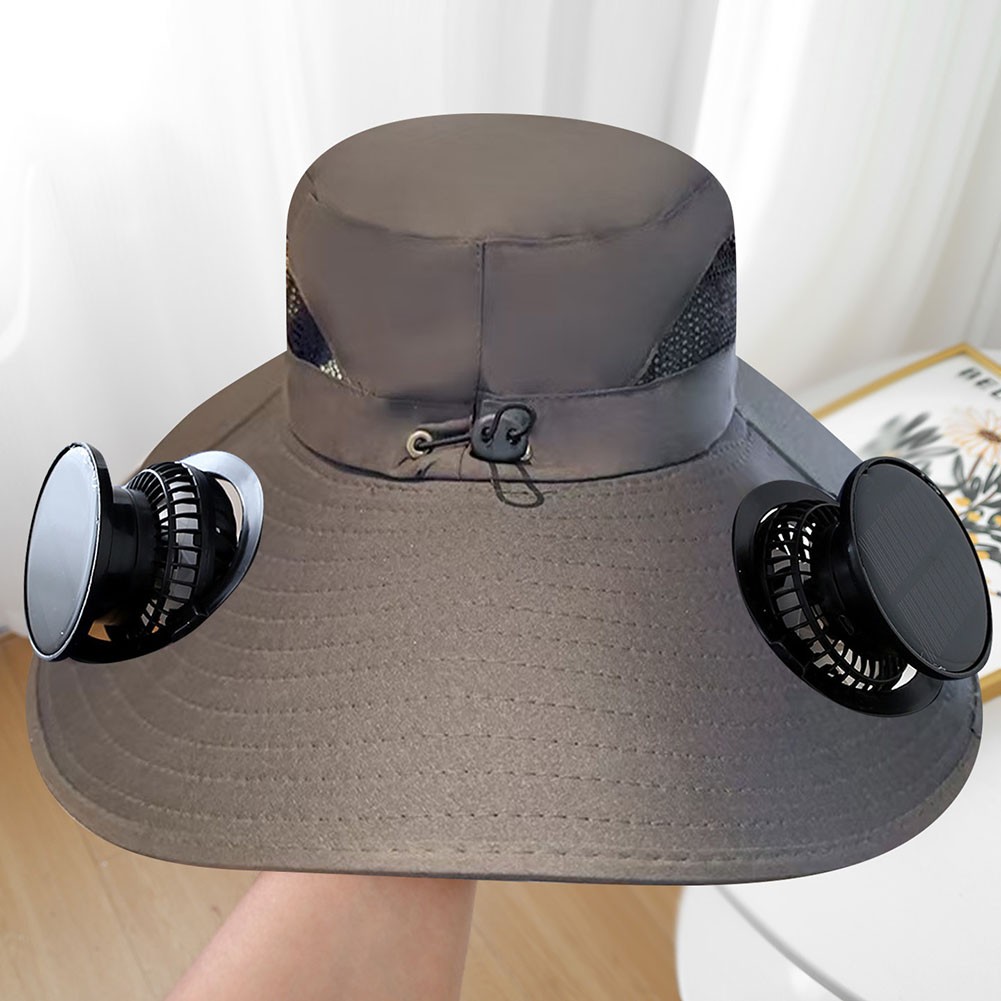 Wide Brim Outdoor Hat with Innovative Solar Fan Technology for Comfort - Picture 22 of 22