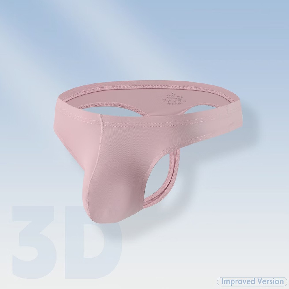 Men's T Back Thong Underwear Solid Low Waist Design with Quick Dry Bulge Pouch - Picture 16 of 26