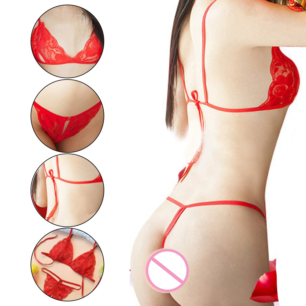 Open Crotch Lace Bra Set Bedroom Average Size Bedroom Attire Brand New - Picture 9 of 14