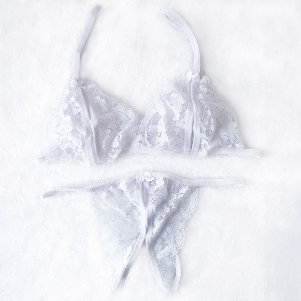 Open Crotch Lace Bra Set Bedroom Average Size Bedroom Attire Brand New - Picture 7 of 14