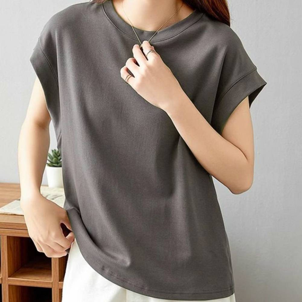 Loose Fit Womens Summer T Shirt Casual Vintage Sleeveless Tank Top for Outings - Picture 13 of 19