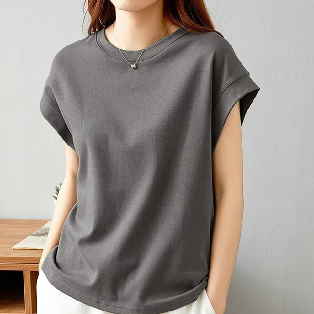 Loose Fit Womens Summer T Shirt Casual Vintage Sleeveless Tank Top for Outings - Picture 11 of 19