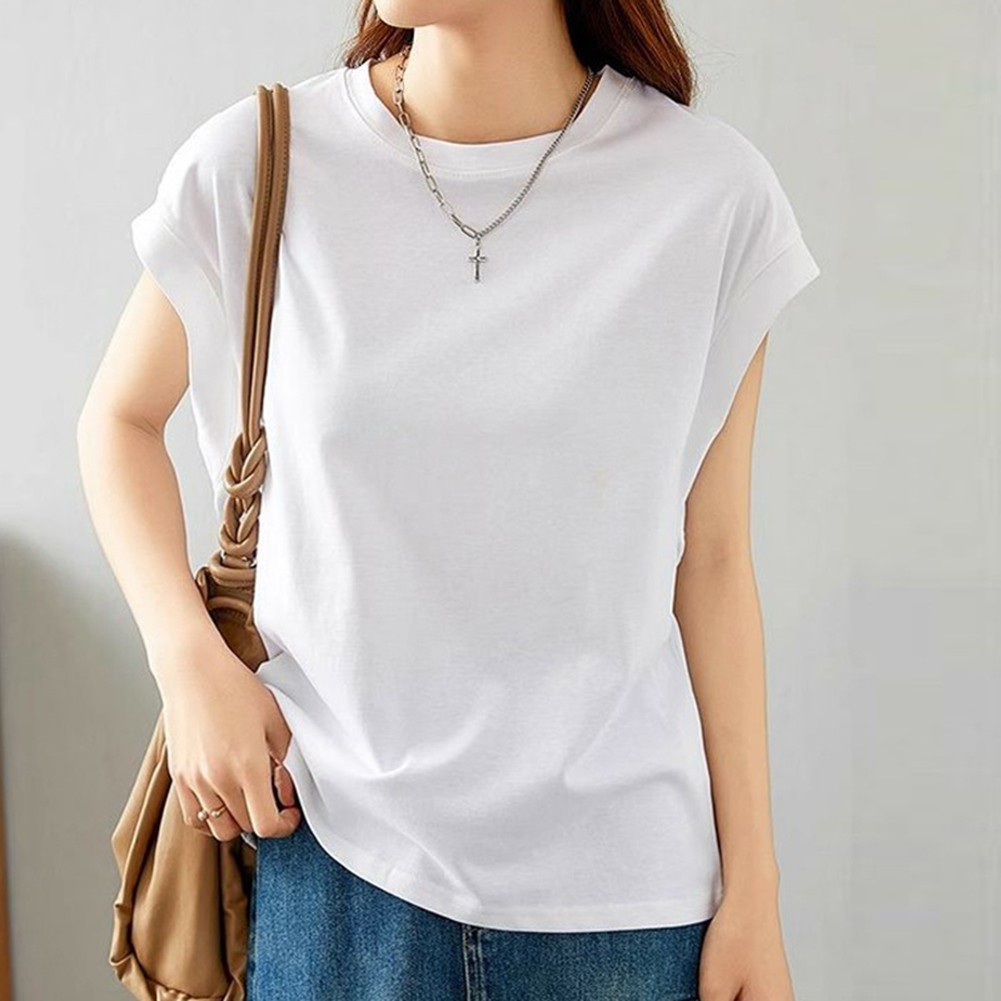 Loose Fit Womens Summer T Shirt Casual Vintage Sleeveless Tank Top for Outings - Picture 16 of 19