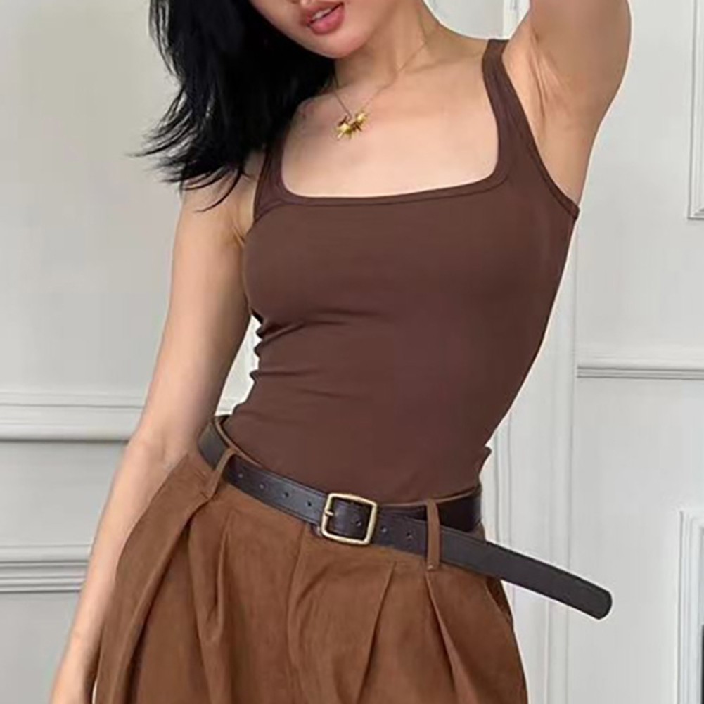 Summer Slim Fit Sleeveless Knitted Vest for Women Casual Basic Tank Top - Picture 14 of 20