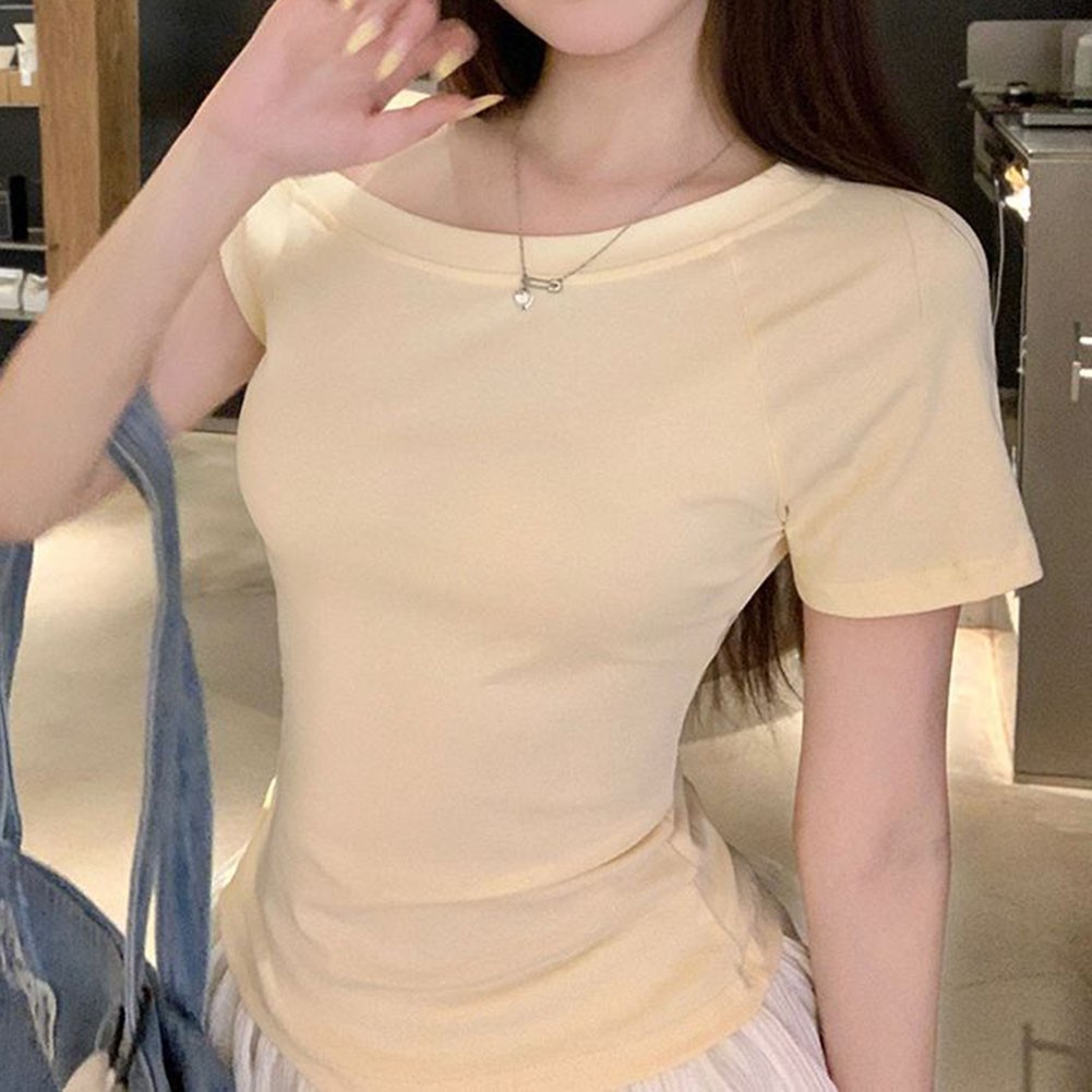 Women Summer Short Sleeve Off Shoulder TShirts with Bow for Casual Wear - Picture 25 of 30