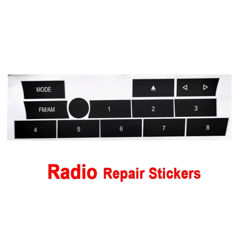 Custom Fit A/C and Radio Button Stickers for BMW 5 Series Vinyl Decal Design
