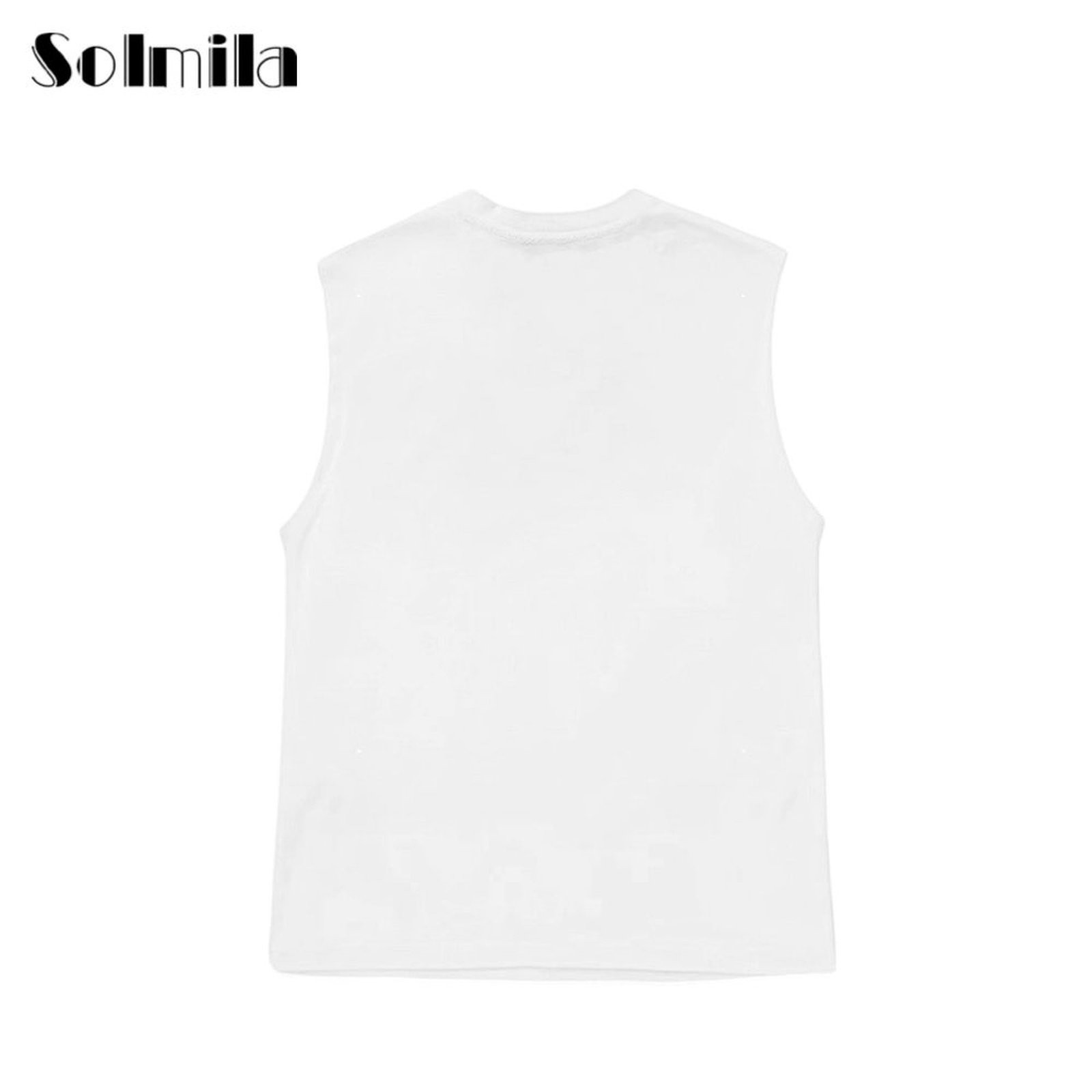 Loose Fit Tee Sleeveless T Shirt Daily Casual Lightweight Fabric Regular Length - Picture 12 of 14
