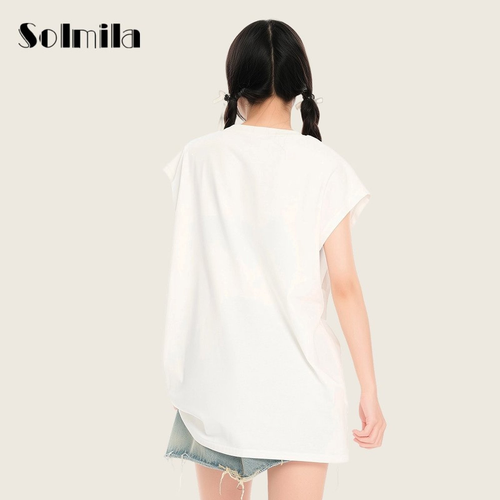 Loose Fit Tee Sleeveless T Shirt Daily Casual Lightweight Fabric Regular Length - Picture 10 of 14