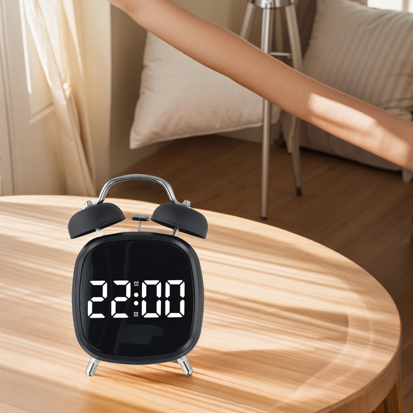Peaceful Environment Digital Clock Easy Readability Mechanical Ringing Sound