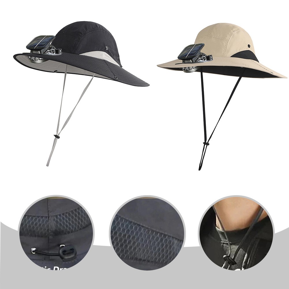 Cooling Sunshade Hat with Solar Powered Fan for Ultimate Outdoor Comfort - Picture 16 of 27