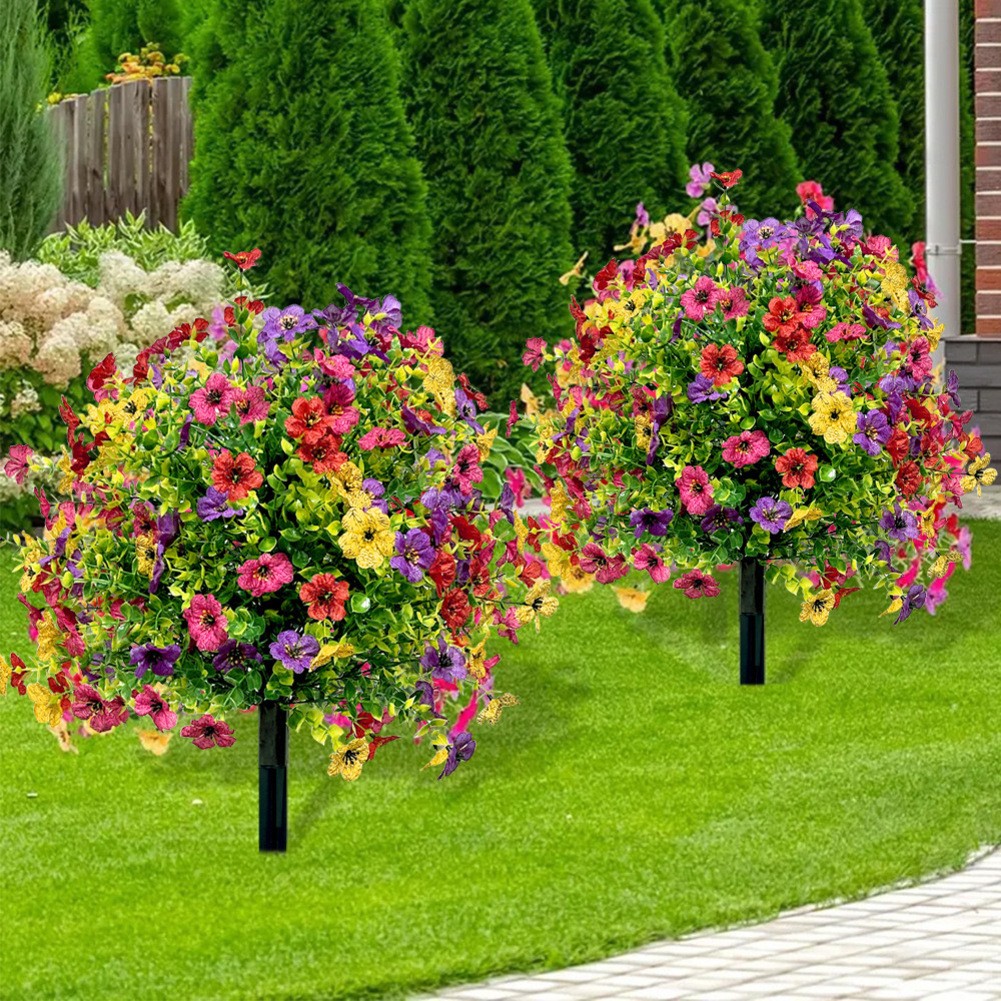 Large Artificial Flower in Purple for Outdoor Settings with Ground Installation - Picture 13 of 29