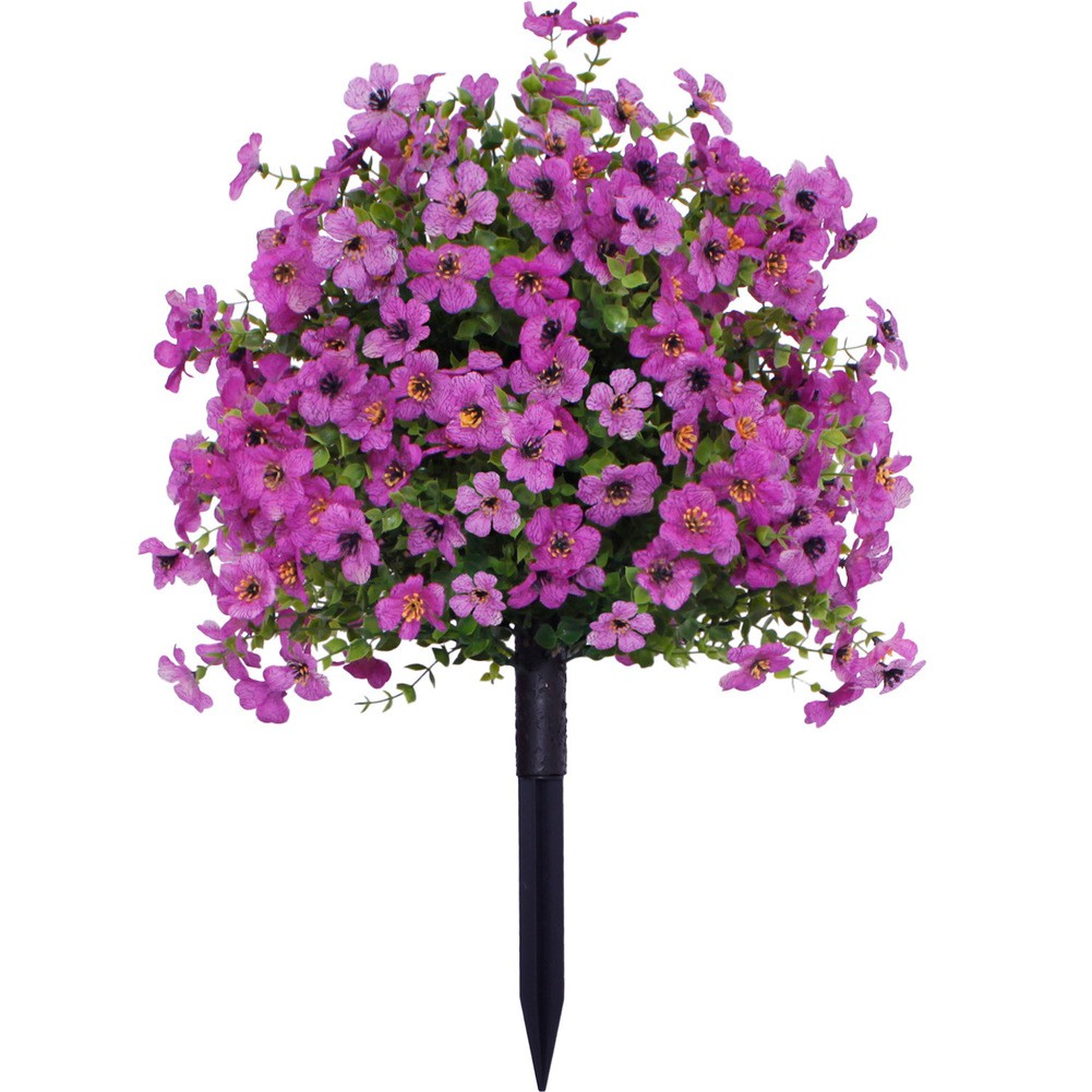 Large Artificial Flower in Purple for Outdoor Settings with Ground Installation - Picture 23 of 29