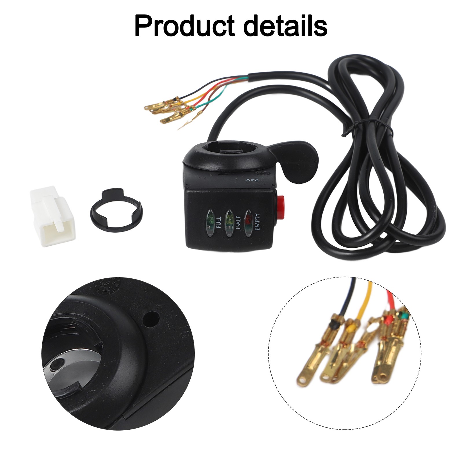 LED Thumb Throttle for E Bikes and Scooters with 24V 36V 48V Speed Control
