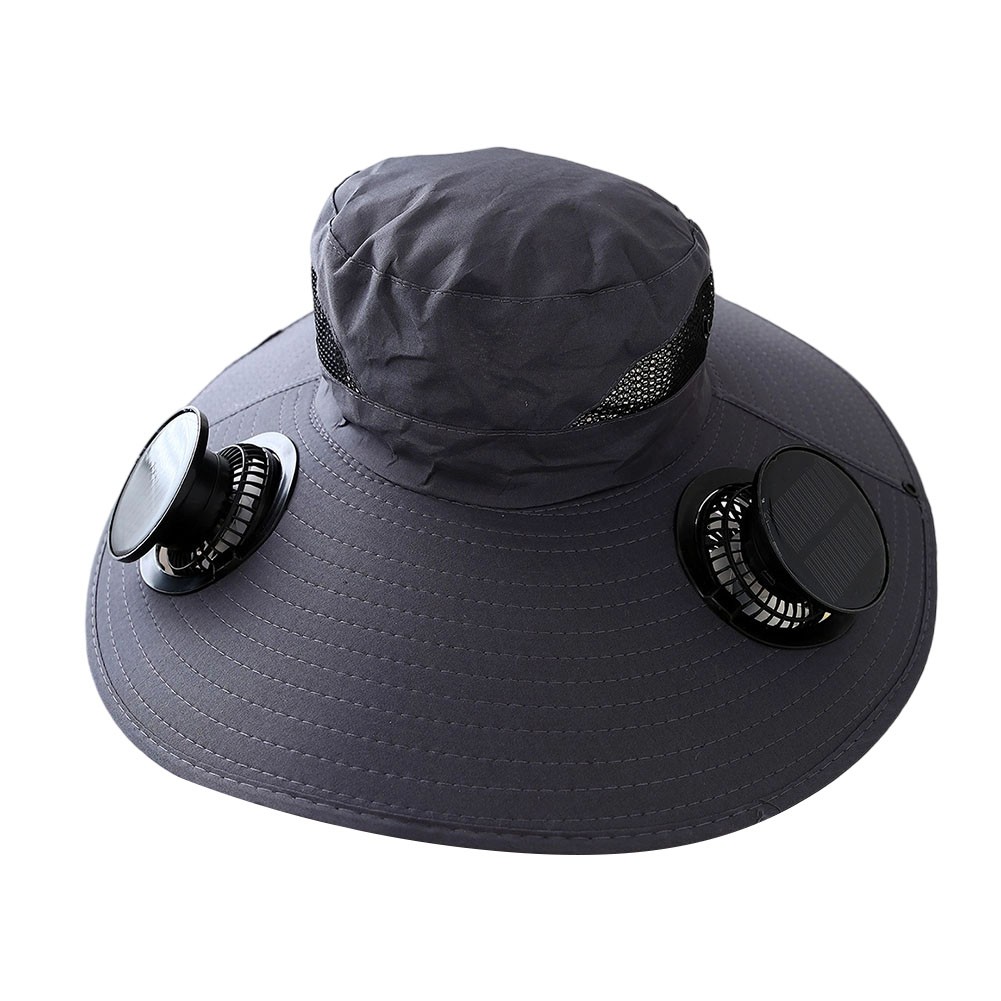 Wide Brim Outdoor Hat with Innovative Solar Fan Technology for Comfort - Picture 15 of 22