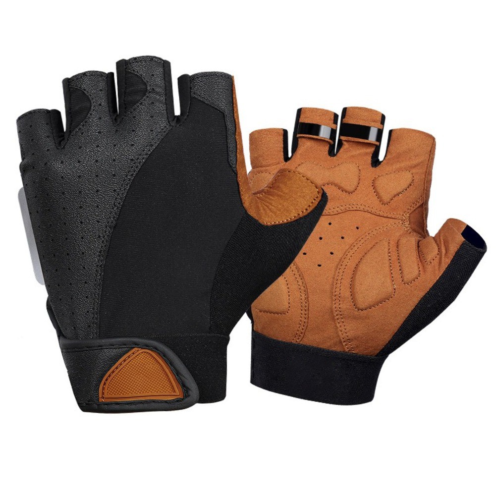 Breathable Half Finger Motorcycle Gloves with Shock Absorption Feature - Picture 15 of 18