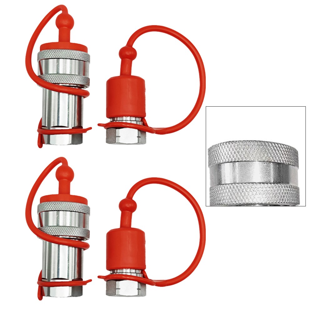 Quick Connectors 2 Sets NPTI ISO5675 Hydraulic Couplers with Dust Cover - Picture 9 of 19