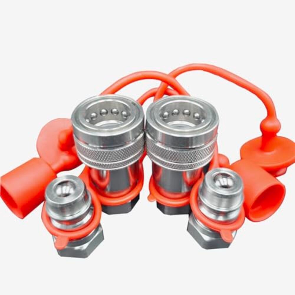 Quick Connectors 2 Sets NPTI ISO5675 Hydraulic Couplers with Dust Cover - Picture 12 of 19