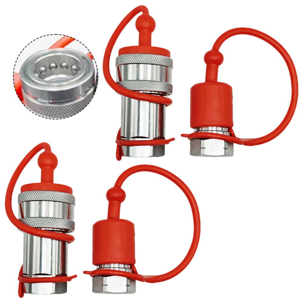Quick Connectors 2 Sets NPTI ISO5675 Hydraulic Couplers with Dust Cover - Picture 15 of 19