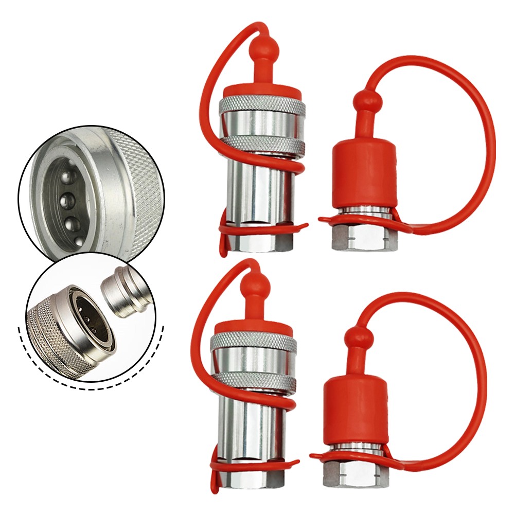 Quick Connectors 2 Sets NPTI ISO5675 Hydraulic Couplers with Dust Cover - Picture 10 of 19