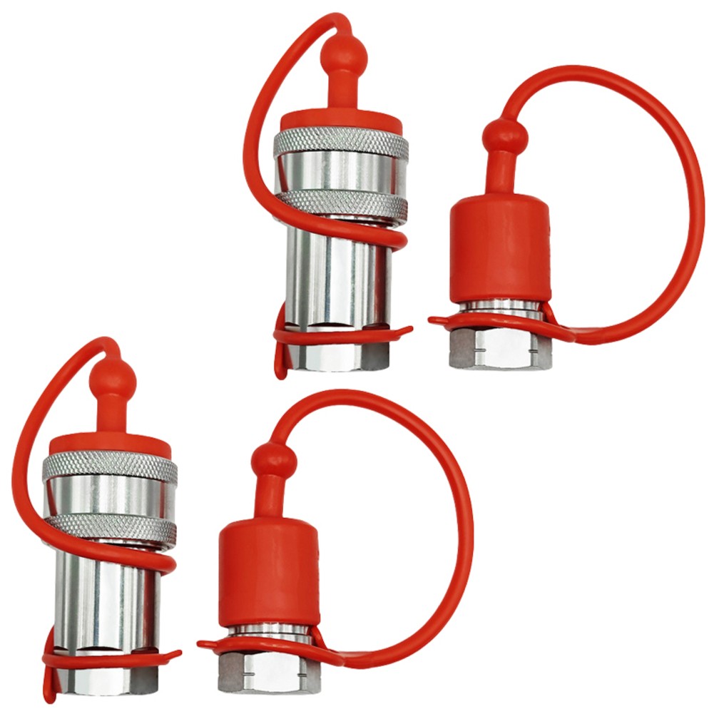 Quick Connectors 2 Sets NPTI ISO5675 Hydraulic Couplers with Dust Cover - Picture 16 of 19