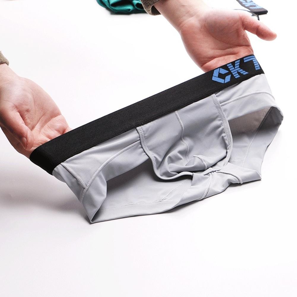 Ropa interior transpirable de seda helada de secado rápido para hombre bolsa calzoncillos para comodidad diaria - Imagen 18 de 22