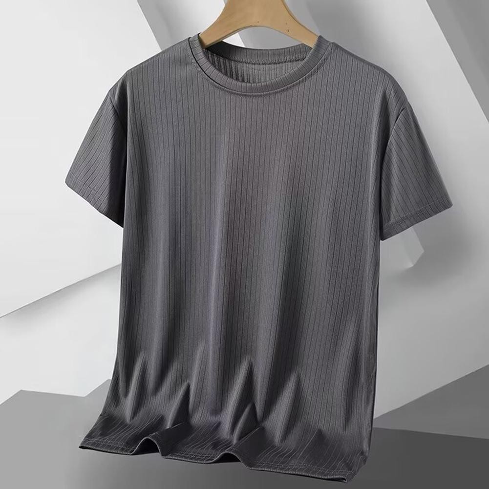 Mens Casual Short Sleeve Activewear T Shirt Solid Color for All Seasons - Picture 16 of 26
