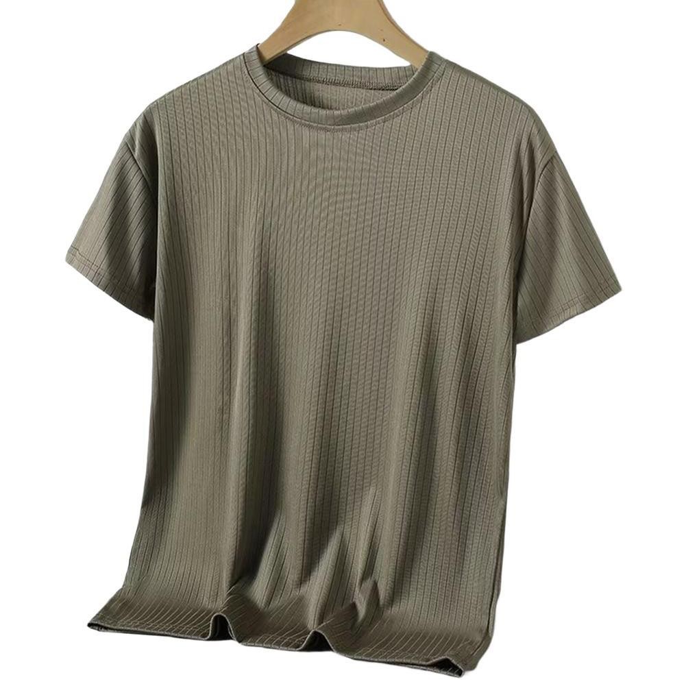Mens Casual Short Sleeve Activewear T Shirt Solid Color for All Seasons - Picture 26 of 26