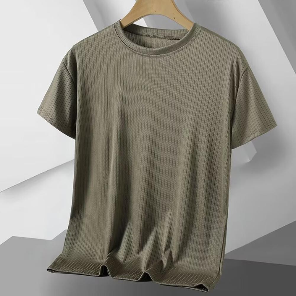 Mens Casual Short Sleeve Activewear T Shirt Solid Color for All Seasons - Picture 25 of 26