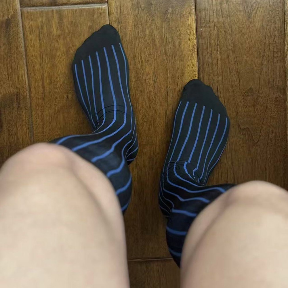 Men's Dress Socks with Breathable Design and Striped Pattern for Formal Use - Picture 14 of 14