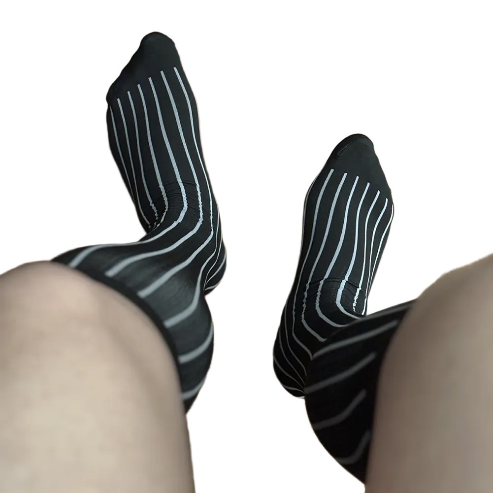 Men's Dress Socks with Breathable Design and Striped Pattern for Formal Use - Picture 9 of 14