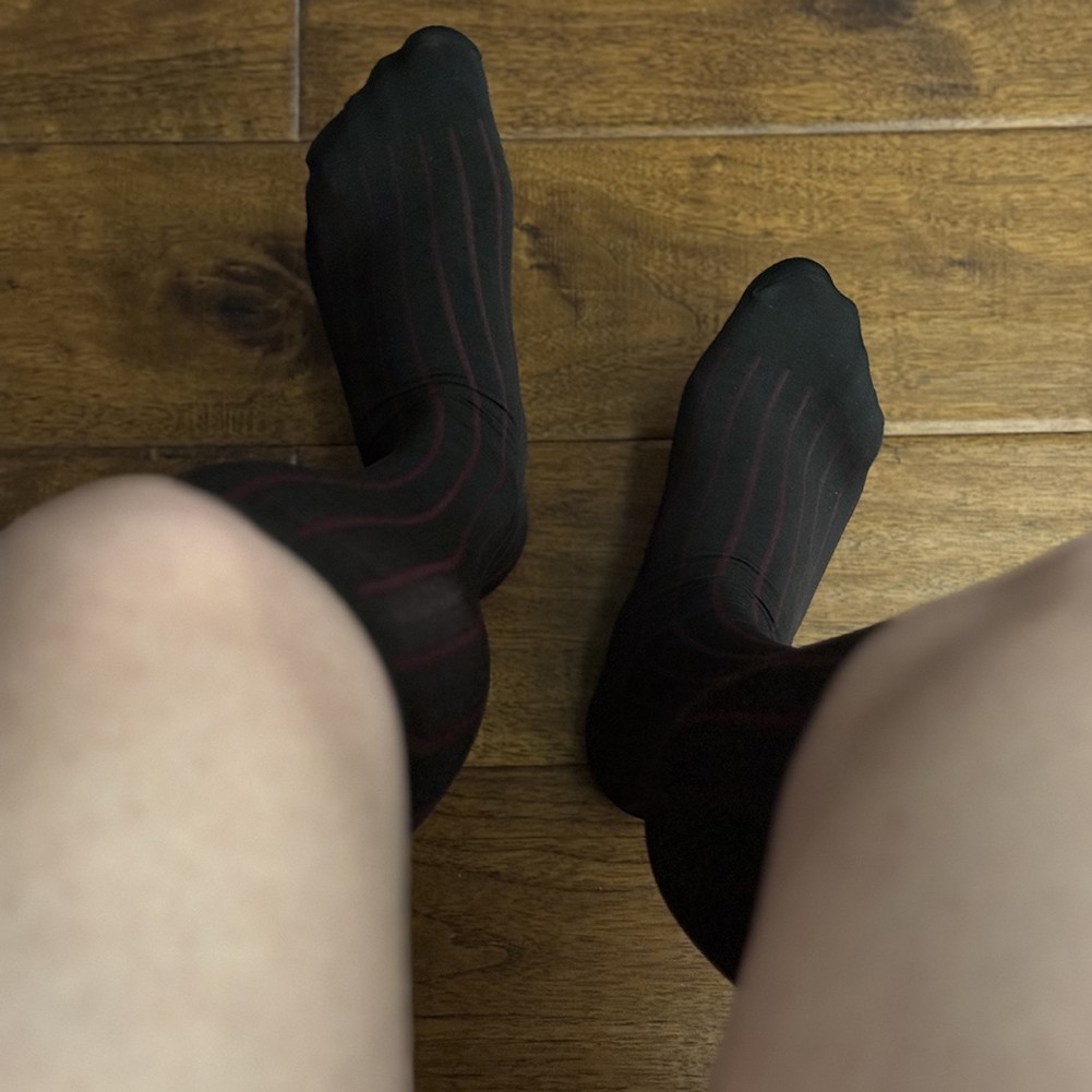 Men's Dress Socks with Breathable Design and Striped Pattern for Formal Use - Picture 10 of 14