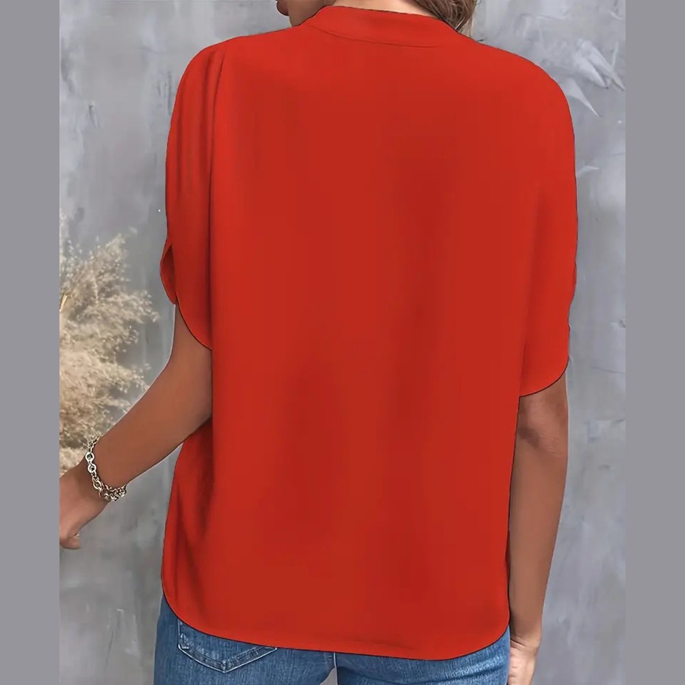 Breezy Vneck shirt for women in solid colors a must have for warm summer days - Picture 43 of 49
