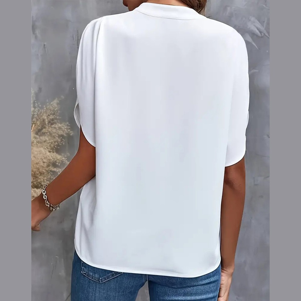 Breezy Vneck shirt for women in solid colors a must have for warm summer days - Picture 27 of 49