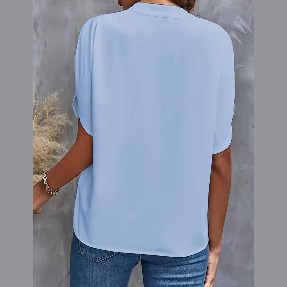 Breezy Vneck shirt for women in solid colors a must have for warm summer days - Picture 39 of 49