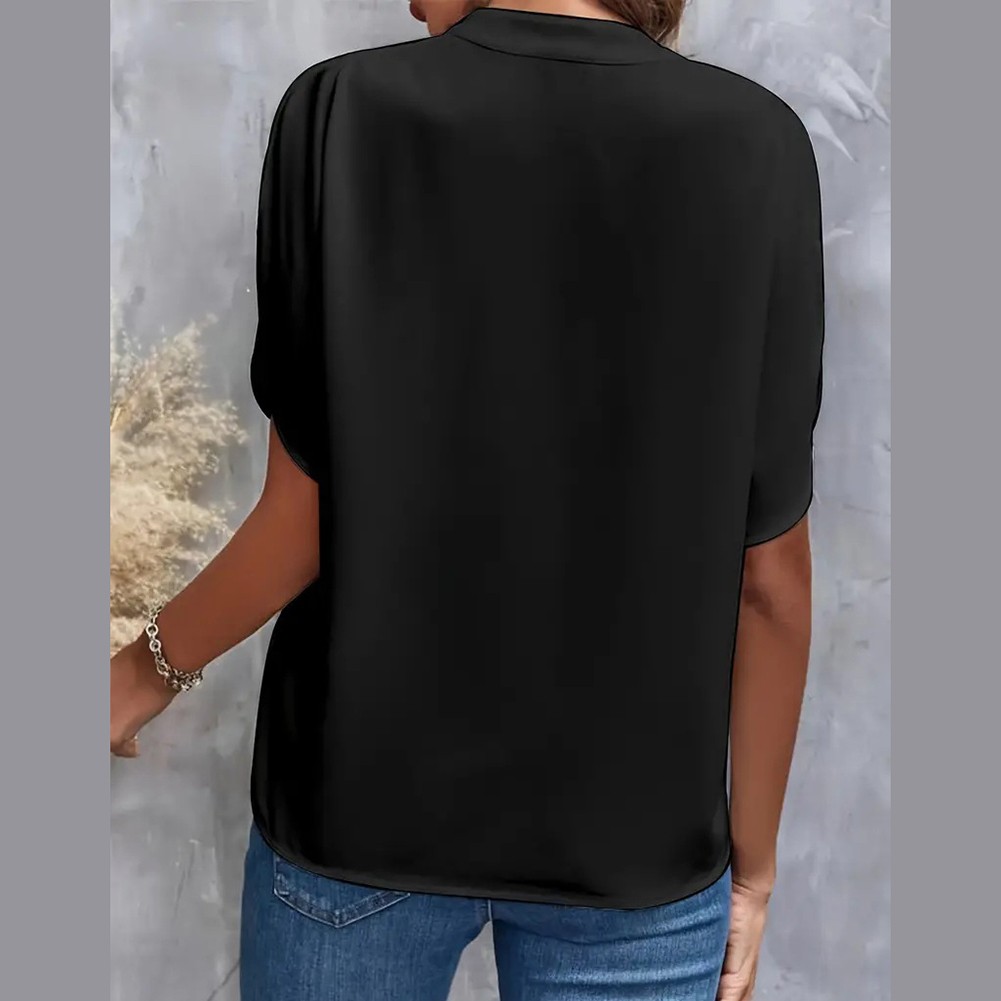 Breezy Vneck shirt for women in solid colors a must have for warm summer days - Picture 20 of 49