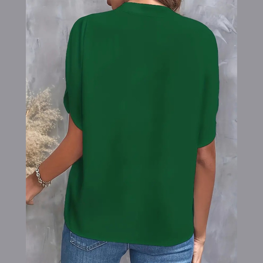 Breezy Vneck shirt for women in solid colors a must have for warm summer days - Picture 33 of 49