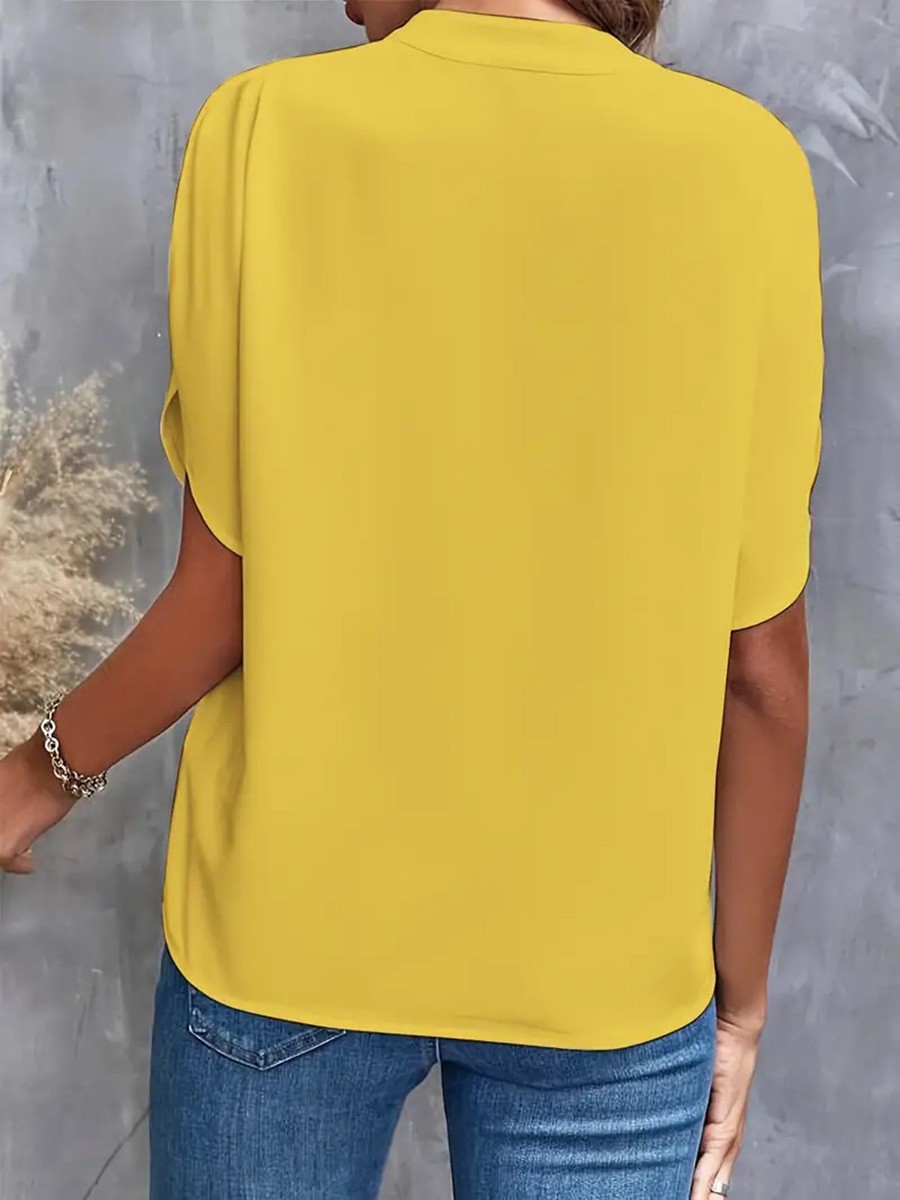 Breezy Vneck shirt for women in solid colors a must have for warm summer days - Picture 46 of 49