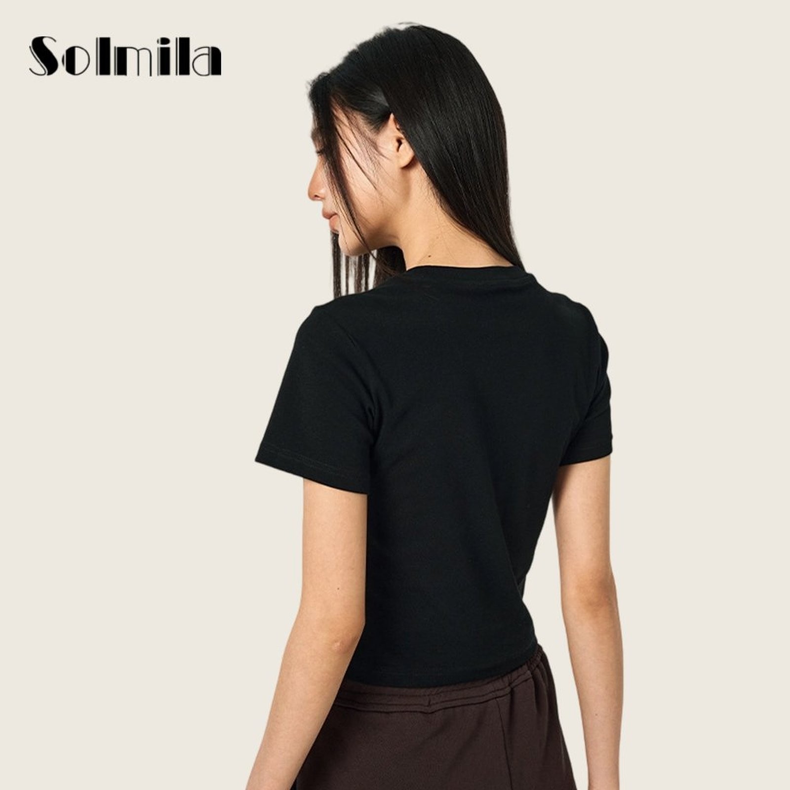 Sommer Rundhals Tee Casual Style T-Shirt bequeme kurze Oberteile für den Alltag - Bild 14 von 14