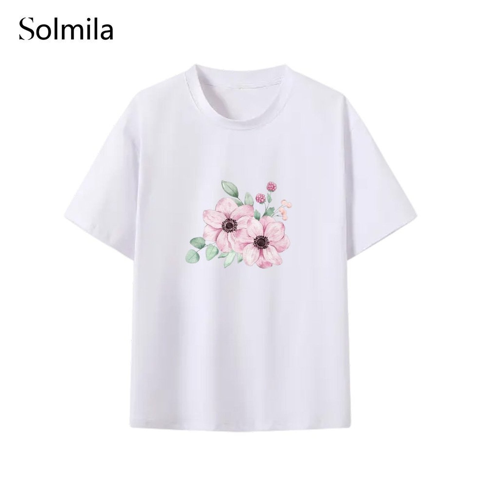 Beautiful Shape Korean Casual Tee Comfortable Blouse Korean Screen Pattern - Picture 9 of 13