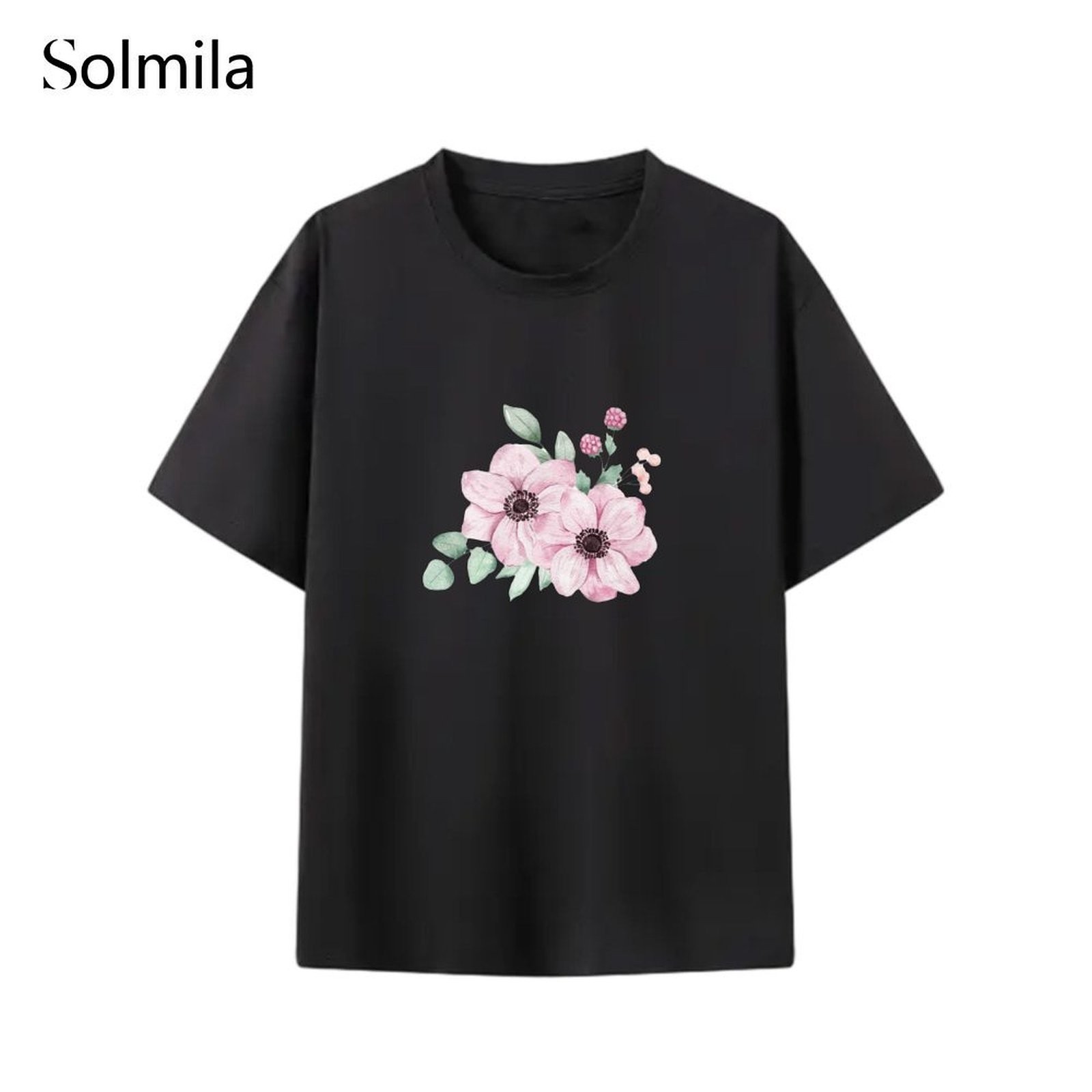 Beautiful Shape Korean Casual Tee Comfortable Blouse Korean Screen Pattern - Picture 12 of 13