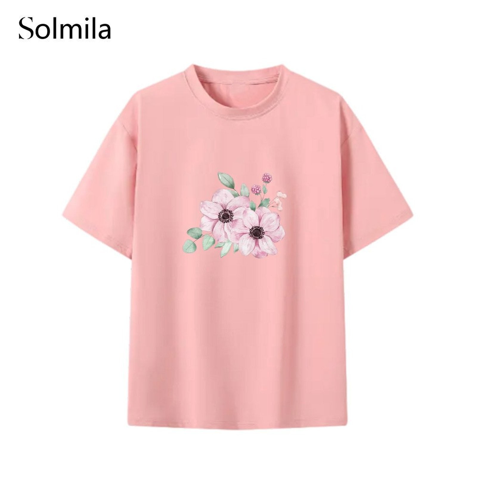 Beautiful Shape Korean Casual Tee Comfortable Blouse Korean Screen Pattern - Picture 7 of 13