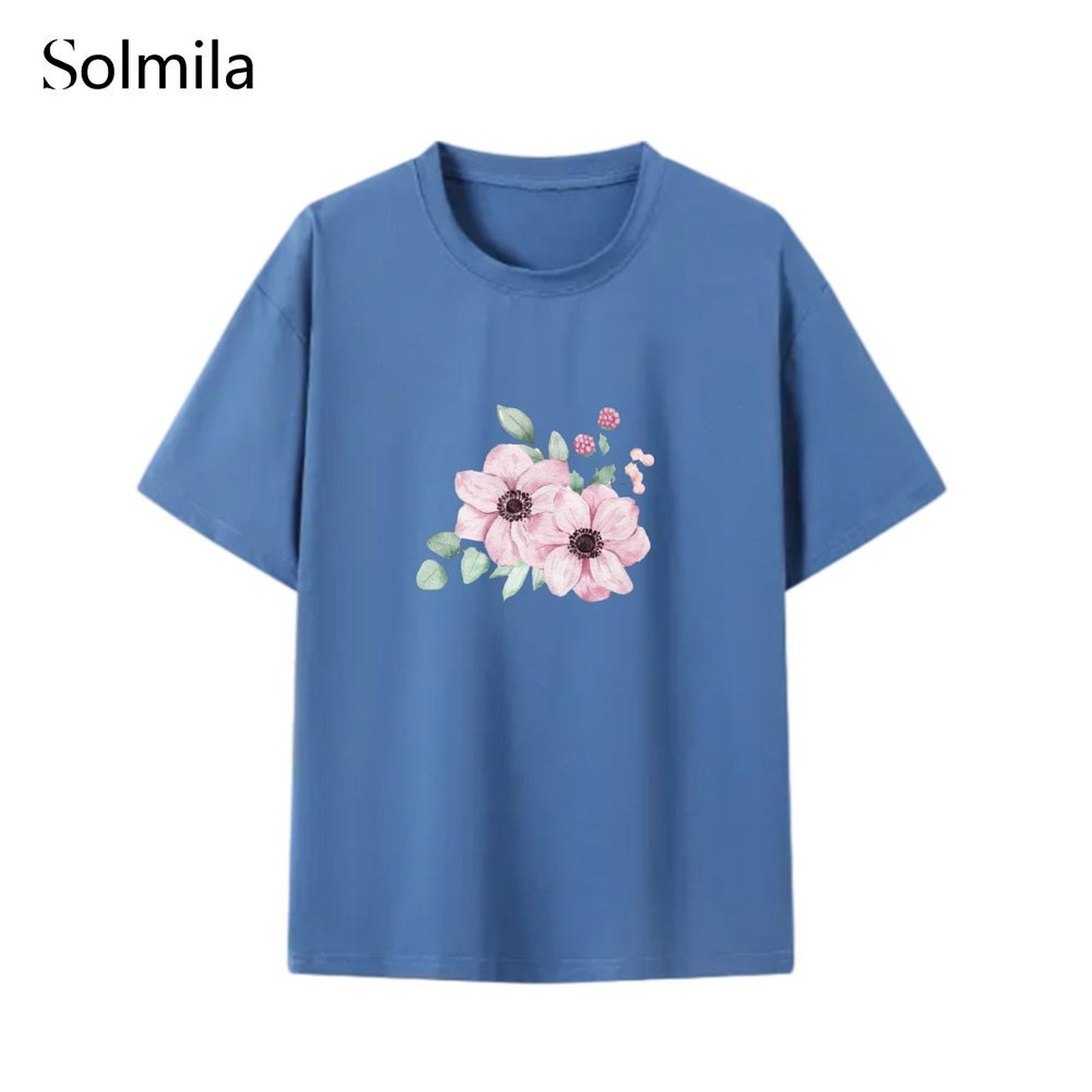 Beautiful Shape Korean Casual Tee Comfortable Blouse Korean Screen Pattern - Picture 11 of 13