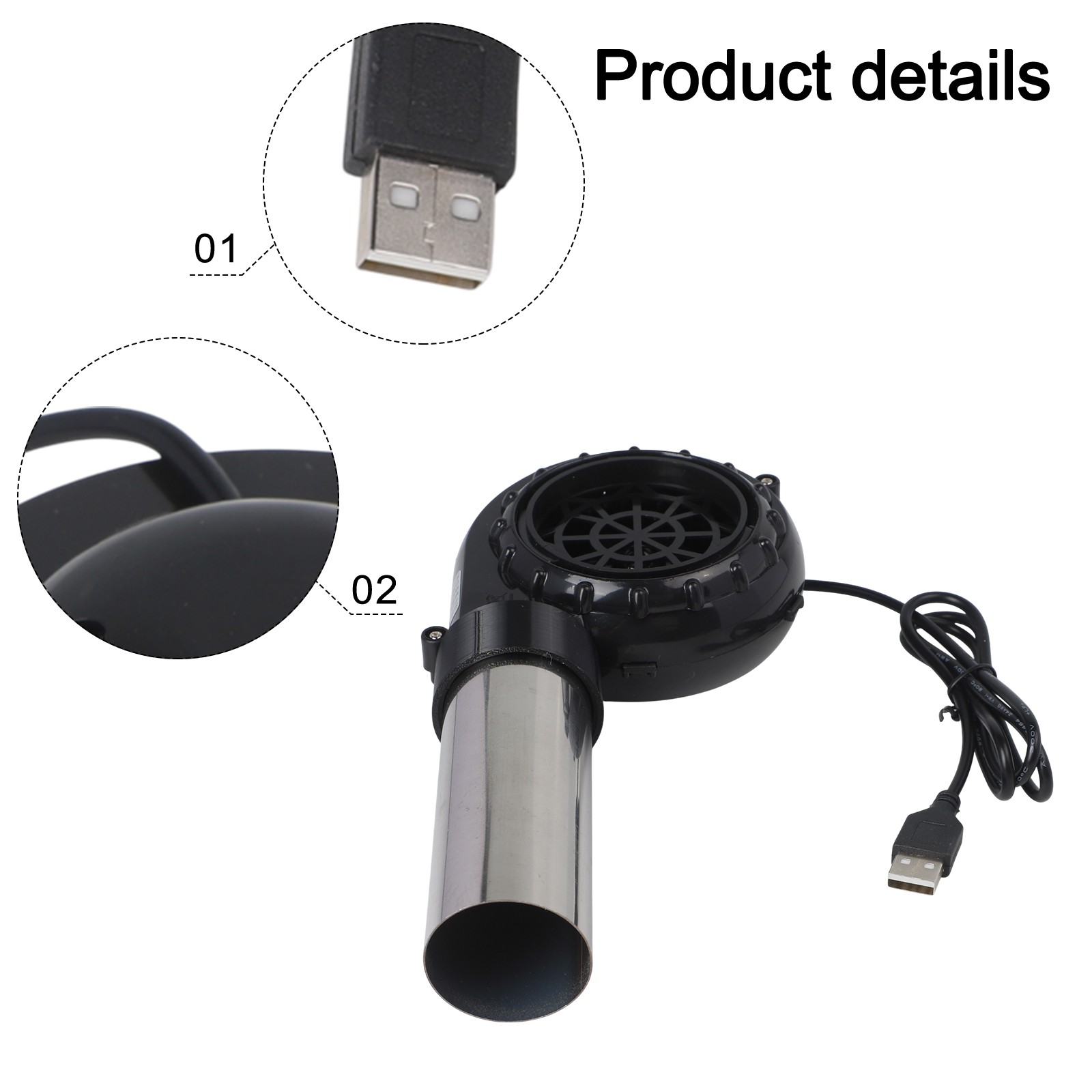Einstellbare Geschwindigkeit USB BBQ Gebläse Leichter Ventilator für Camping u - Picture 19 of 36